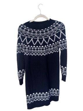 LOFT Fair Isle Sweater Dress- S Petite